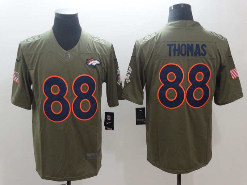 Men's Denver Broncos Demaryius Thomas #88 Brown Jersey